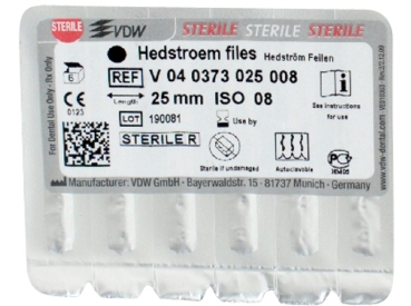 Hedströmfeilen 73/ 08 25mm steril 6St